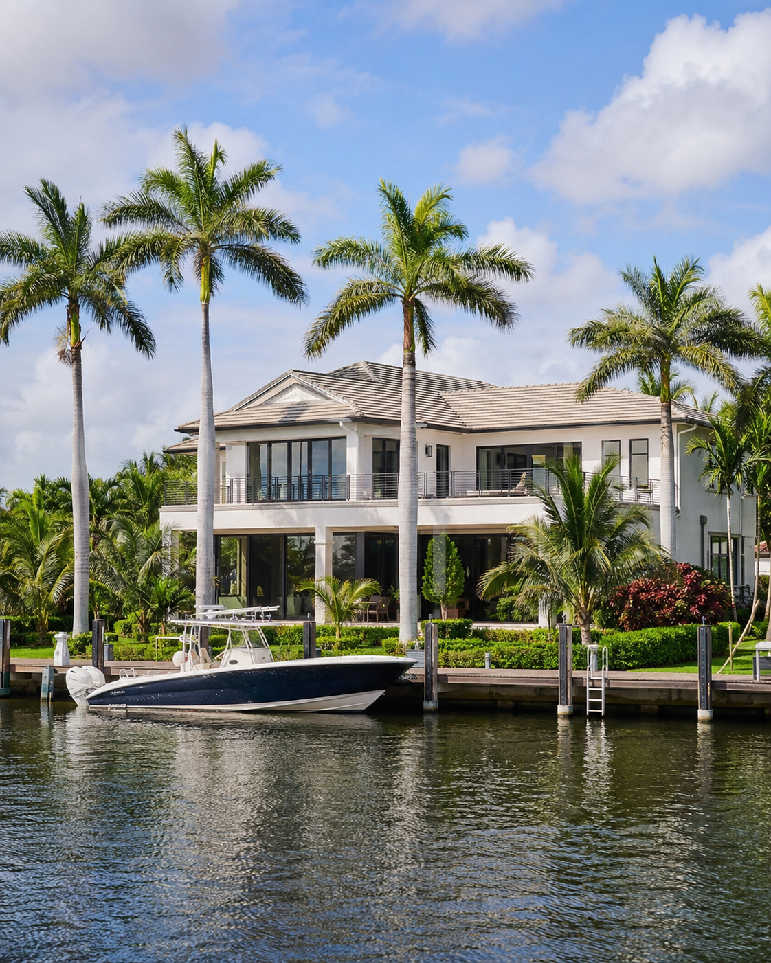 Luxury Intracoastal waterfront estate with private dock in Boynton Beach